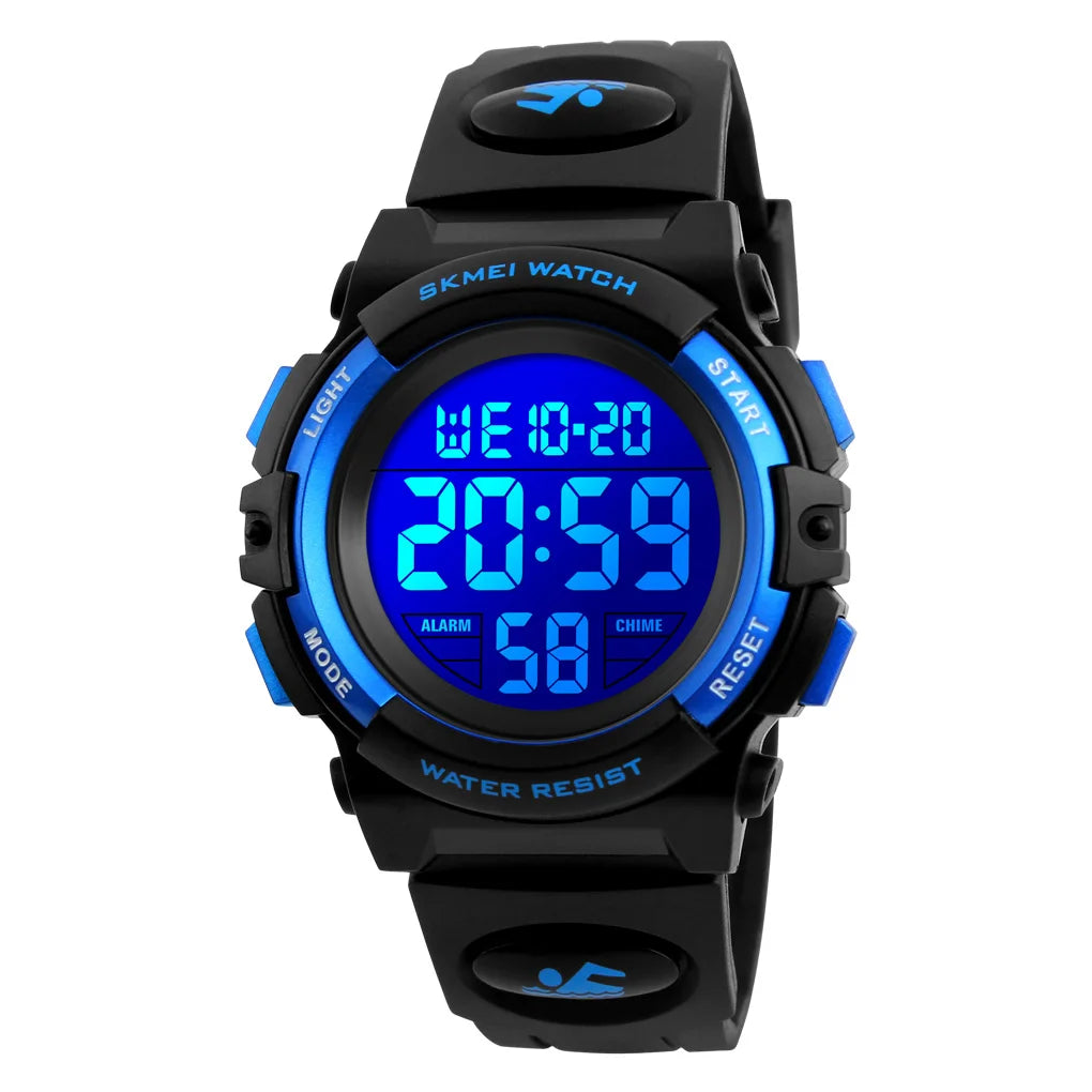 SKMEI Children LED Electronics Digital Watch Chronograph Clock Sport Watches 5Bar Waterproof Kids Wristwatches For Boys Girls