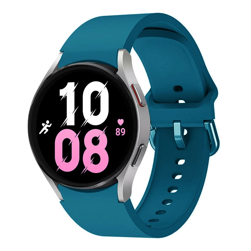 official Silicone Strap For Samsung Galaxy Watch 5 4 44mm 40mm/4Classic 46 42mm Wrist 20mm Bracelet Galaxy Watch 5 Pro 45mm Band