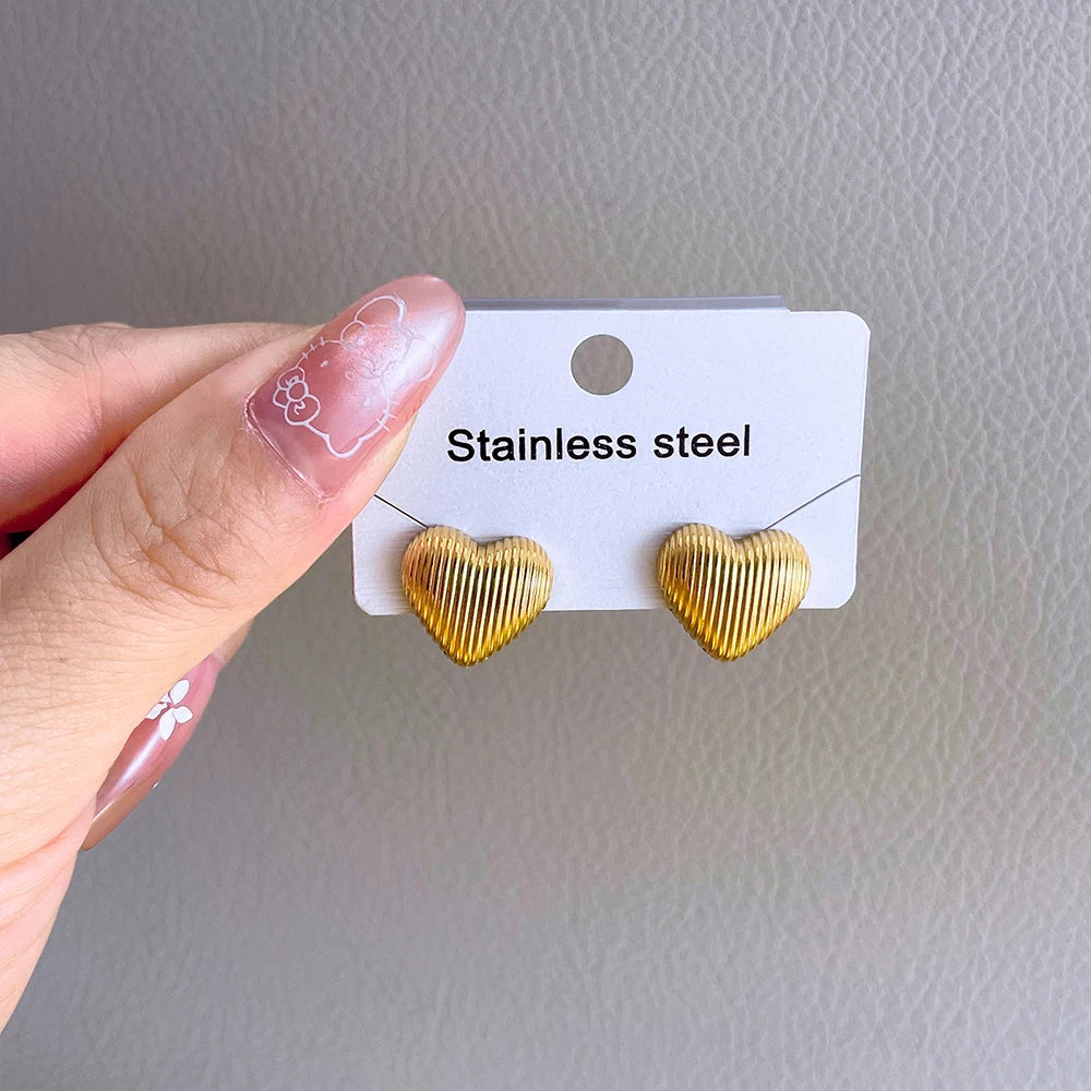 316l Stainless Steel Vintage-Inspired Waterproof Stud Earrings Personalized Charm Fashion Jewelry Accessories Bijoux Gift