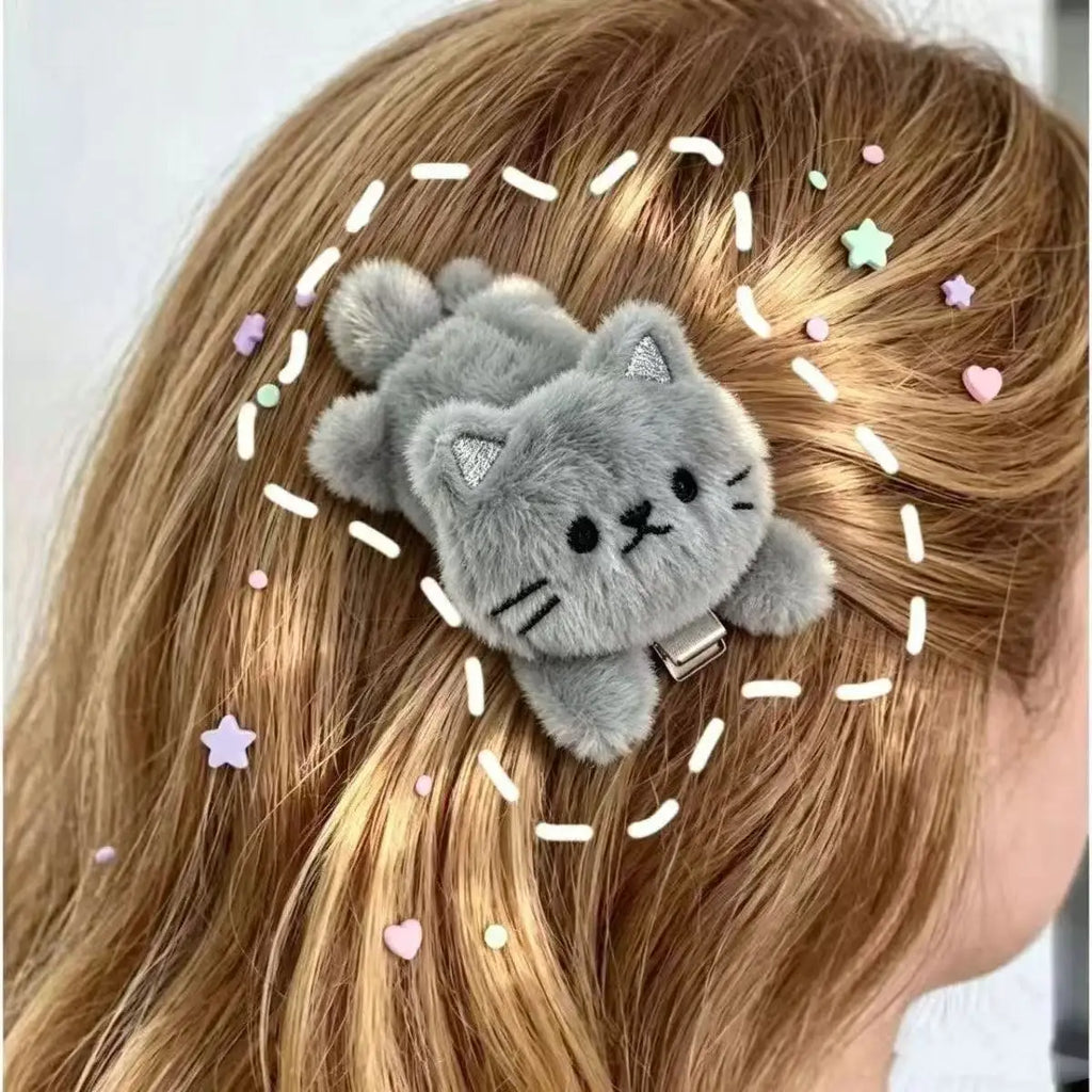 1/2PCS Cute Cat Hair Clip for Women 2026 New Elegant Duckbill Hairpin Girls Side Bangs Hair Barrettes Daily Hair Accessories