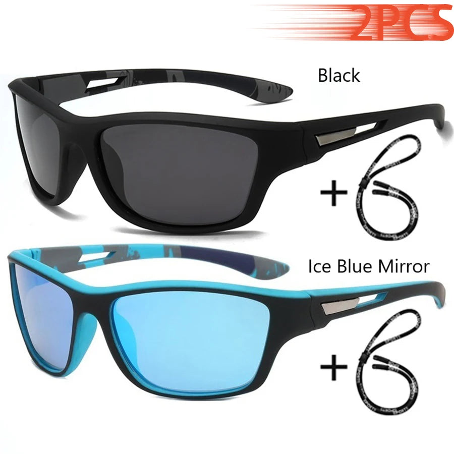 Fashion Sports Sunglasses With Chain Men Women Brand Designer Retro Sun Glasses Cycling Climbing Fishing Eyewear