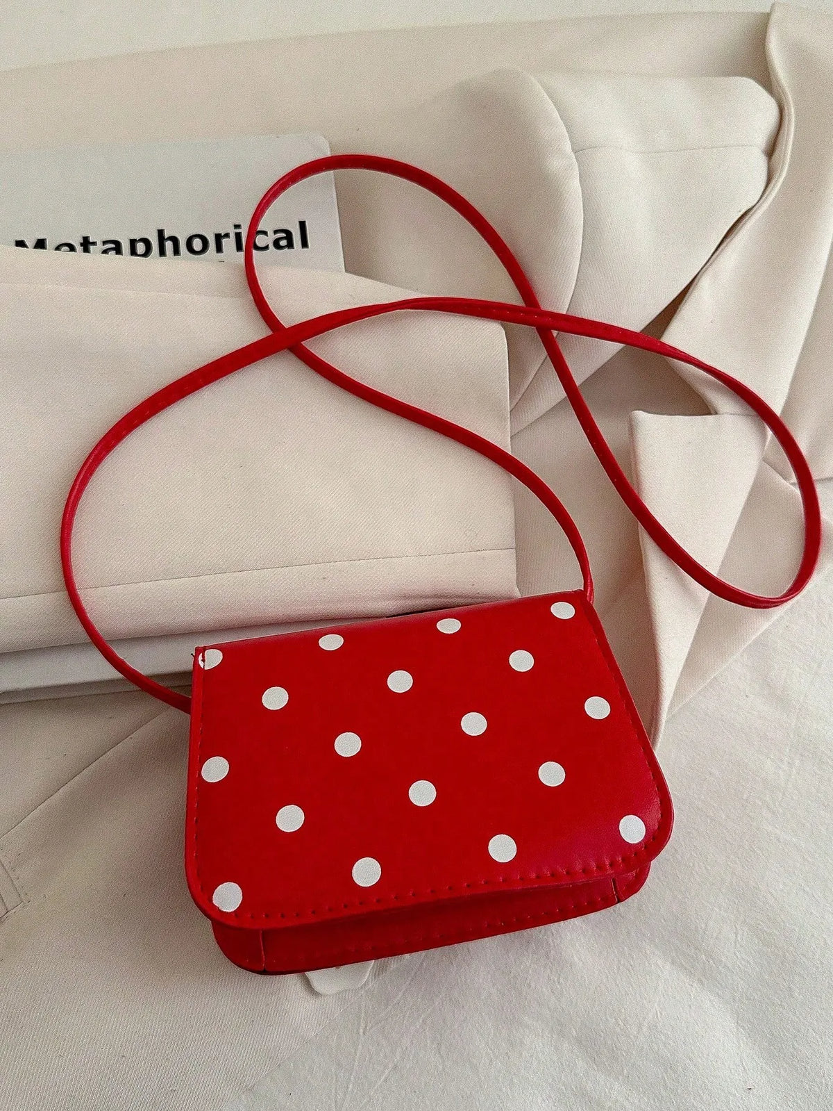 Stylish Mini Polka Dot PU Leather Crossbody Shoulder Bag For Women , Polka Dot，sg25030426621241231