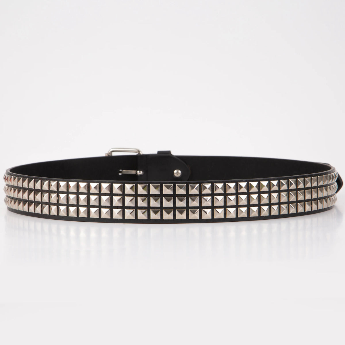 Square Beaded Rivet Belt Pyramid Punk Belt Fashion All-in-One Leather Belt