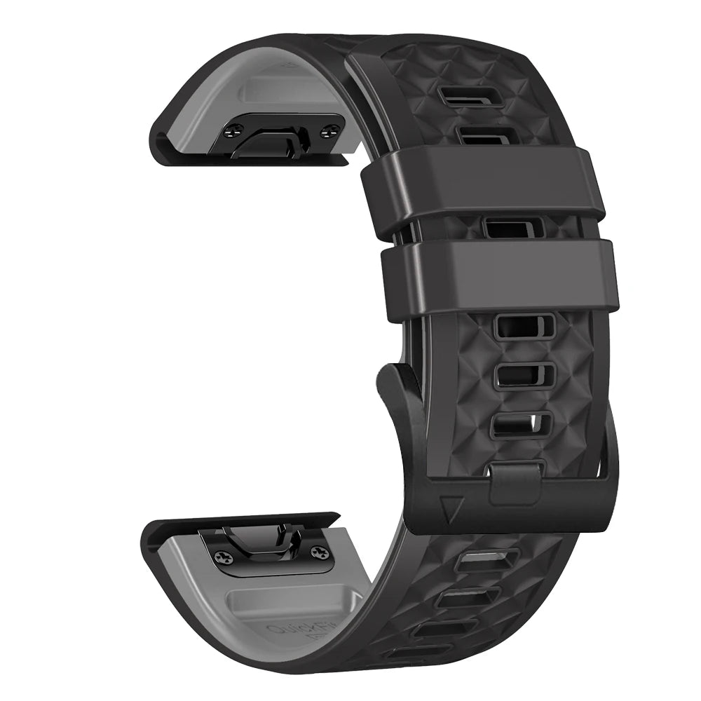 26mm 22mm Watch Strap Bracelet For Garmin Fenix 7X 7 6X 6 Pro 5X Plus 3HR 955 945 Wristband Epix Gen 2 MK2i Tactix Silicone Band
