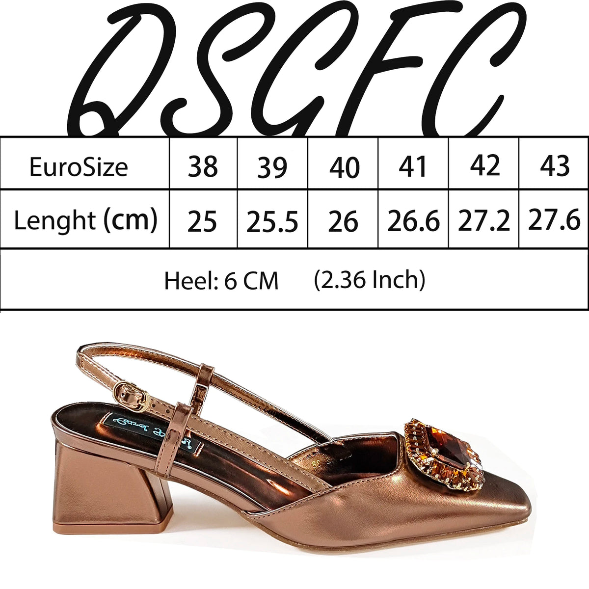 Queena Yan Elegant Comfortable Mid-Heeled Shoes Sparkling Diamonds Pointed-Toe Design Ladies High Heels