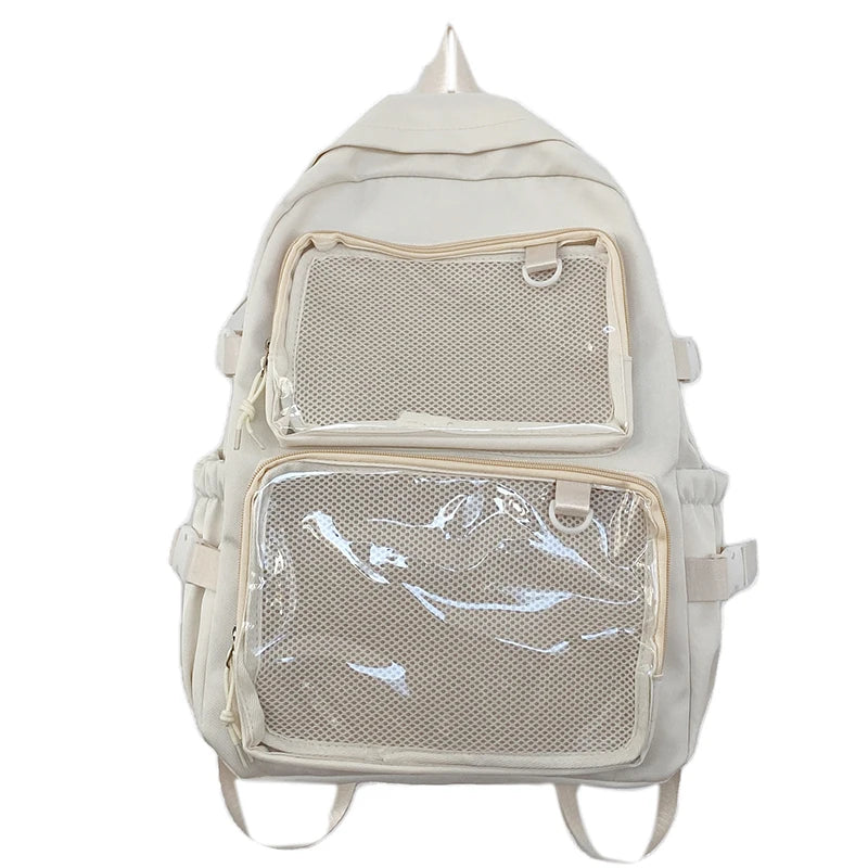 Japanese Style Transparent Ita Bag for Girls Comic Cons Large Capacity Women Backpack Fashion School Bags for College Student JK