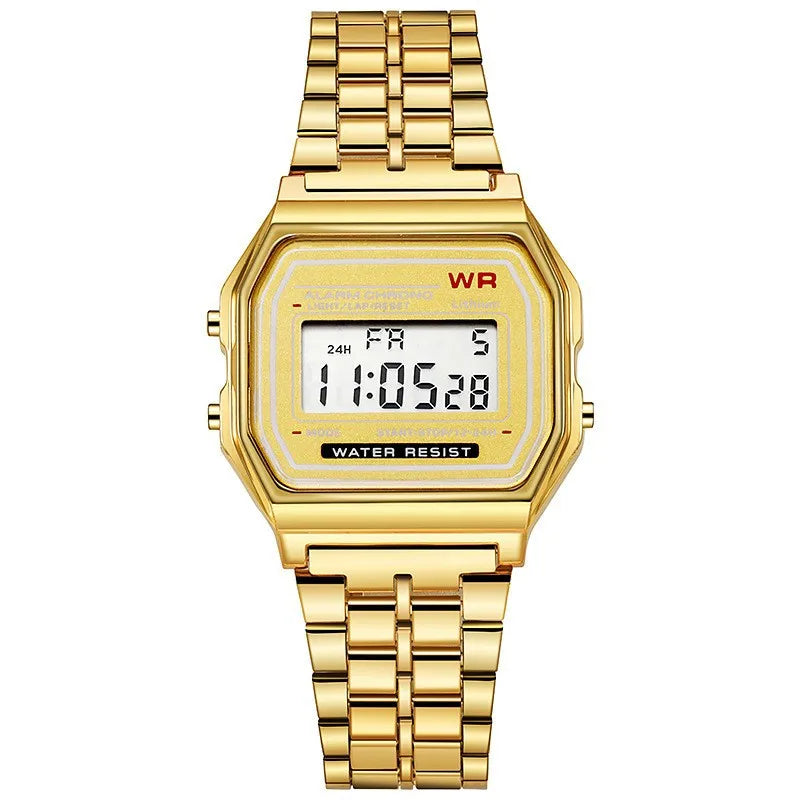 Luxury Rose Gold Women Watches Electronic Digital Display Retro Style Clock Men's Relogio Masculin Reloj Hombre Homme