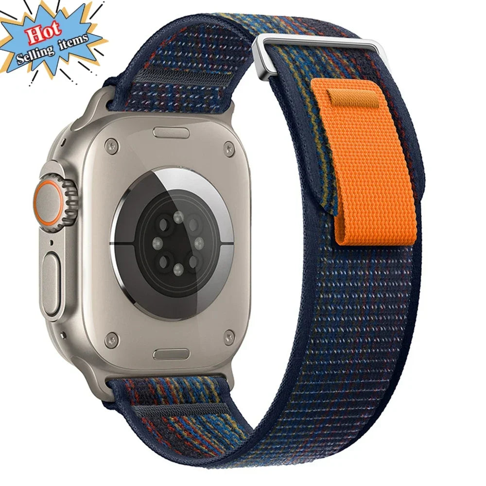 Trail Loop Strap For Apple Watch Ultra 3/2 49mm Series 11 10 9 8 7 46mm 45mm 41mm 42mm Sports Nylon Wristband iWatch 6 5 SE 44mm