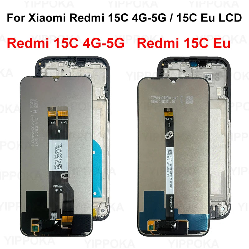 A- IPS For Xiaomi Redmi 12C 22120RN86G 12 LCD 14R 14C Display Touch Screen Digitizer Replace For Redmi 13C LCD 13 Display 15 15C