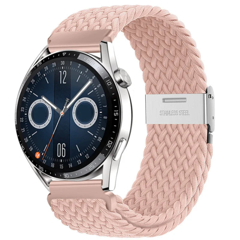 22mm 20mm Nylon Strap For Samsung Galaxy Watch 6 5 4/Gear S3 Magnetic Buckle Metal Adjustment Band For Huawei IWatch 4 GT2/3 Pro