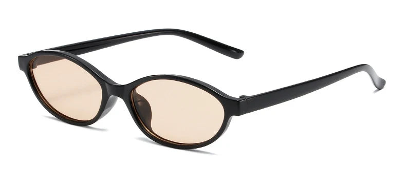 Cute Oval Small Frame Sunglasses Women New Retro Style Sexy Brown Sun Glasses Ladies Trendy Fashion Decorative Shades Eyeglass