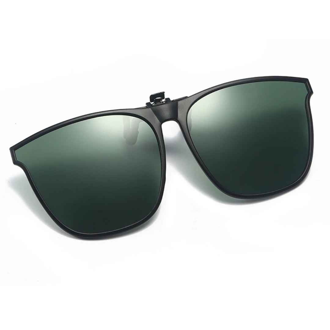 A Pair of New PC Clip Sunglasses for Outdoor Fishing and Driving. Clip Sunglasses for Day and Night Use.