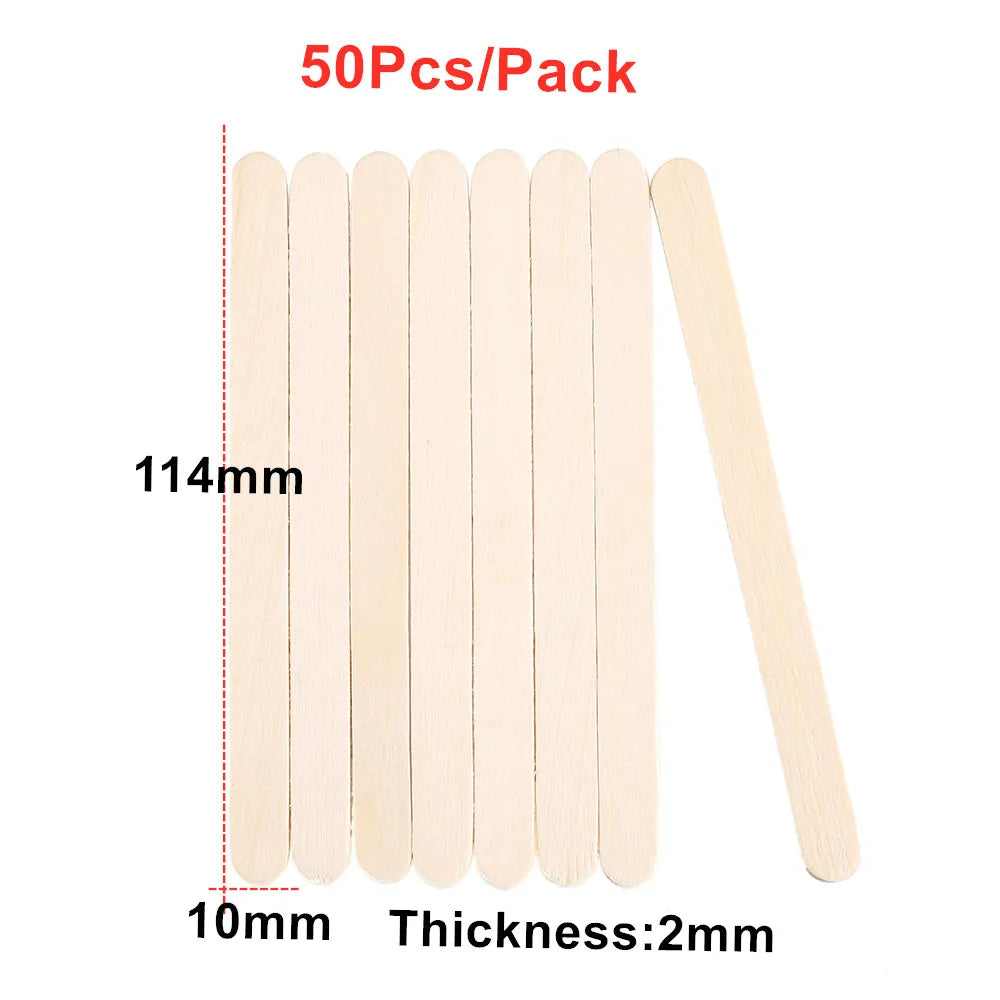 50/100/150Pcs Resin Tool Epoxy Stirring Stick Popsicle Ice Cream Stick Handmade DIY Resin Mold Wood Ice Pop Sticks Making Tools