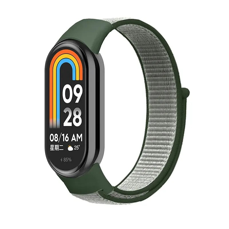 Nylon Loop Strap For Xiaomi Mi Band 8 7 6 5 4 3 Bracelet SmartWatch Wristband Replacement Sport Pulsera Watchband Miband 8 NFC