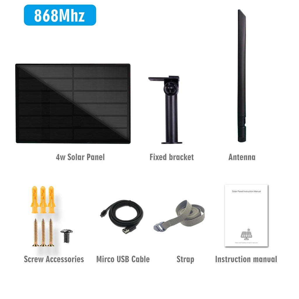 4W Solar Panel 433 868 915Mhz Battery Waterproof Heltec LoRaWAN Meshtastic RAK4631 LILYGO ESP32 Nrf52480 Arduino LoRa Node Iot
