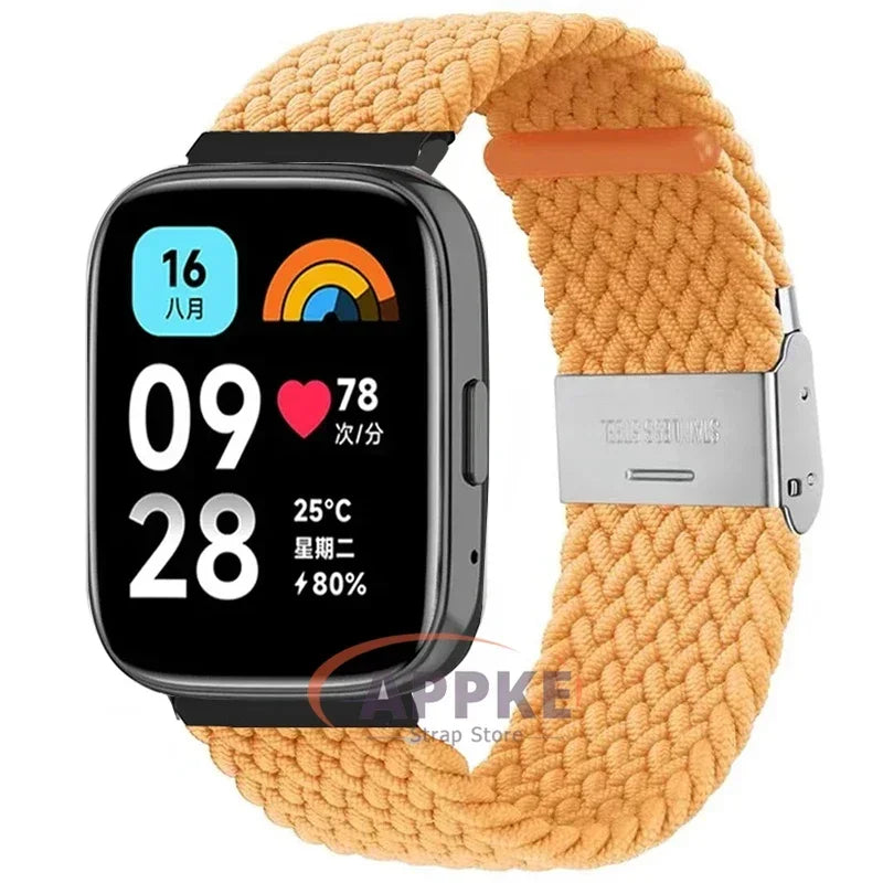 Elastic Braided Strap For Redmi Watch 5/3 Active Watchband Nylon Adjustable Quick Release Bracelet For Redmi Watch 3/5 Lite