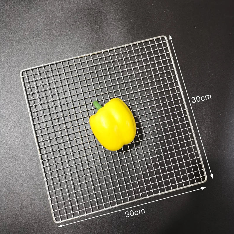 Stainless Steel 304 Food Grade 15-70CM Rectangle BBQ Barbecue Grill Wire Grid Mesh Net