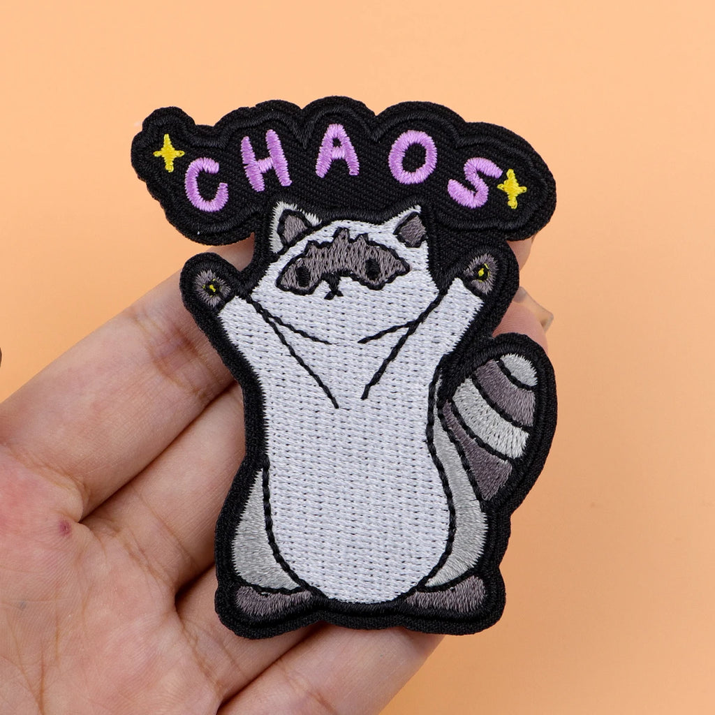 Cute Raccoon Patches On Clothes Cartoon Animals Embroidered Patches Sew Badges Iron On Patch DIY Clothing Accessories