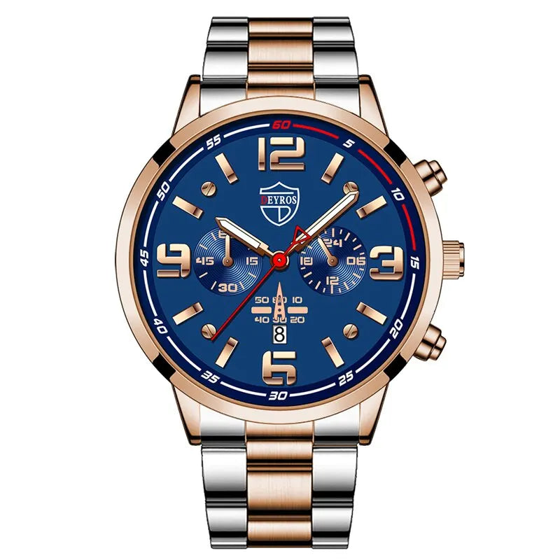 2023 Luxury Fashion Mens Calendar Watches Men Business Watch Male Quartz Wrist Watch Luminous Clock Reloj Hombre