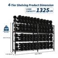 Heavy Duty Storage Shelves 4/5 Tiers Metal Shelving Unit Adjustable Organization Pantry Shelves for Kitchen Garage Commercial