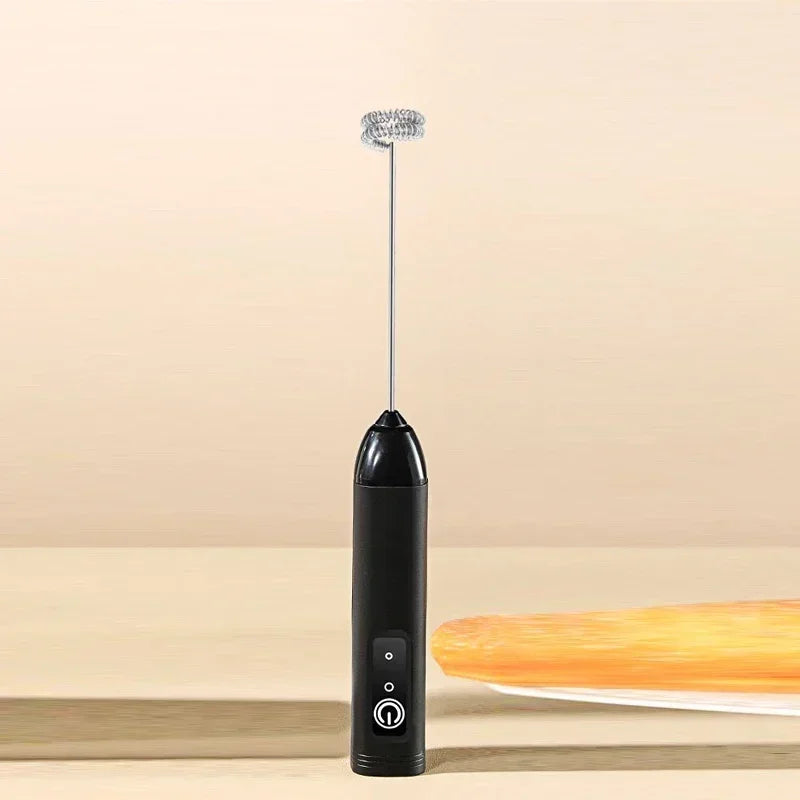 Wireless Milk Frother Electric Type-C Handheld Blender Stainless Steel Mini Coffee Maker Whisk Mixer for Coffee Cappuccino Cream