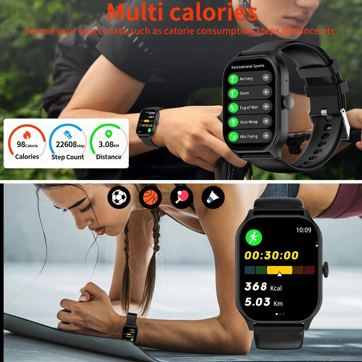 PEJE New 3D-UI Dial Smart Watch men 1.97" 700mAh 1ATM Waterproof 3 Type Styles3D rotationNovel and Cool Display Always Show Time