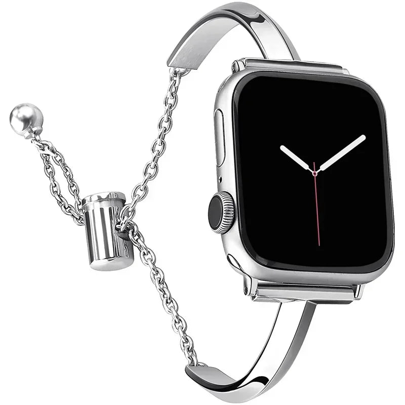 For Apple Watch Women's Metal Strap T-shaped Thin IWatch 910 Universal Bracelet Steel Bracelet IWatch Ultra 49mm44 40 42 38mm