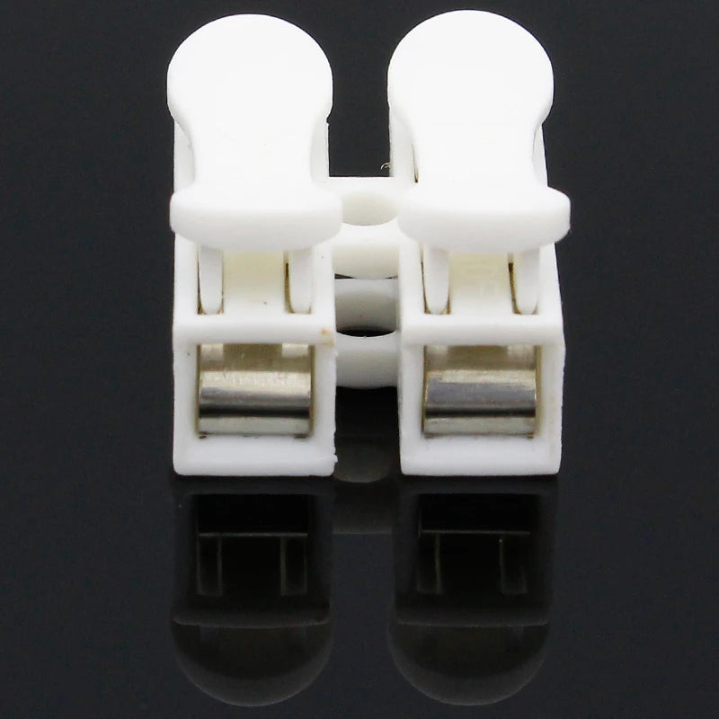 20pcs   2 Pins Electrical Cable Connectors CH2 Quick Splice Lock Wire Terminals Lamp Connection