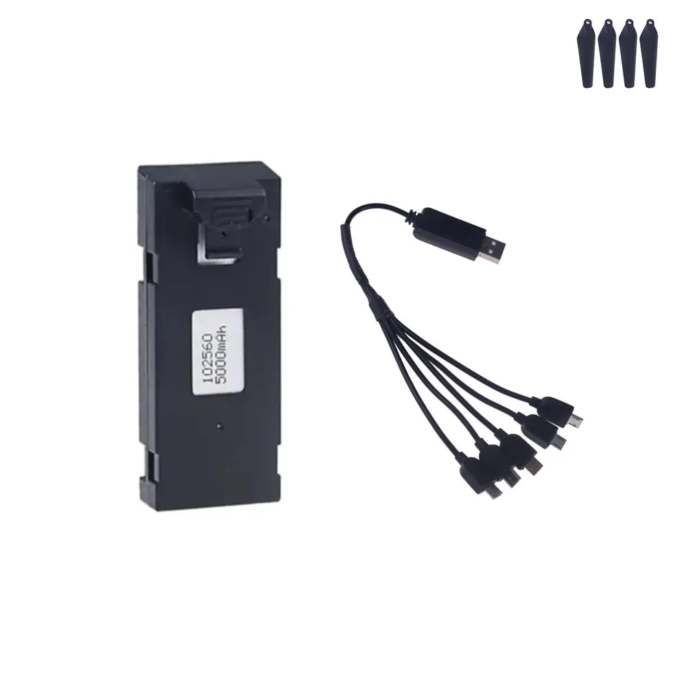 Upgrade 3.7V Drone Battery Accessory 5000mAh For E88 E88 PRO E99 PRO E525PRO Mini Uav Drone Battery 4K Drone Spare Parts Battery