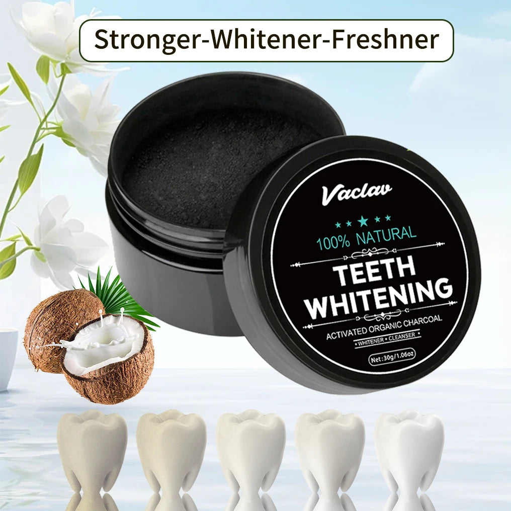 Vaclav Activate Charcoal Teeth Whitening Powder Bamboo Charcoal Teeth Cleaning Powder Natural Whitener Deep Clean Remove Stain