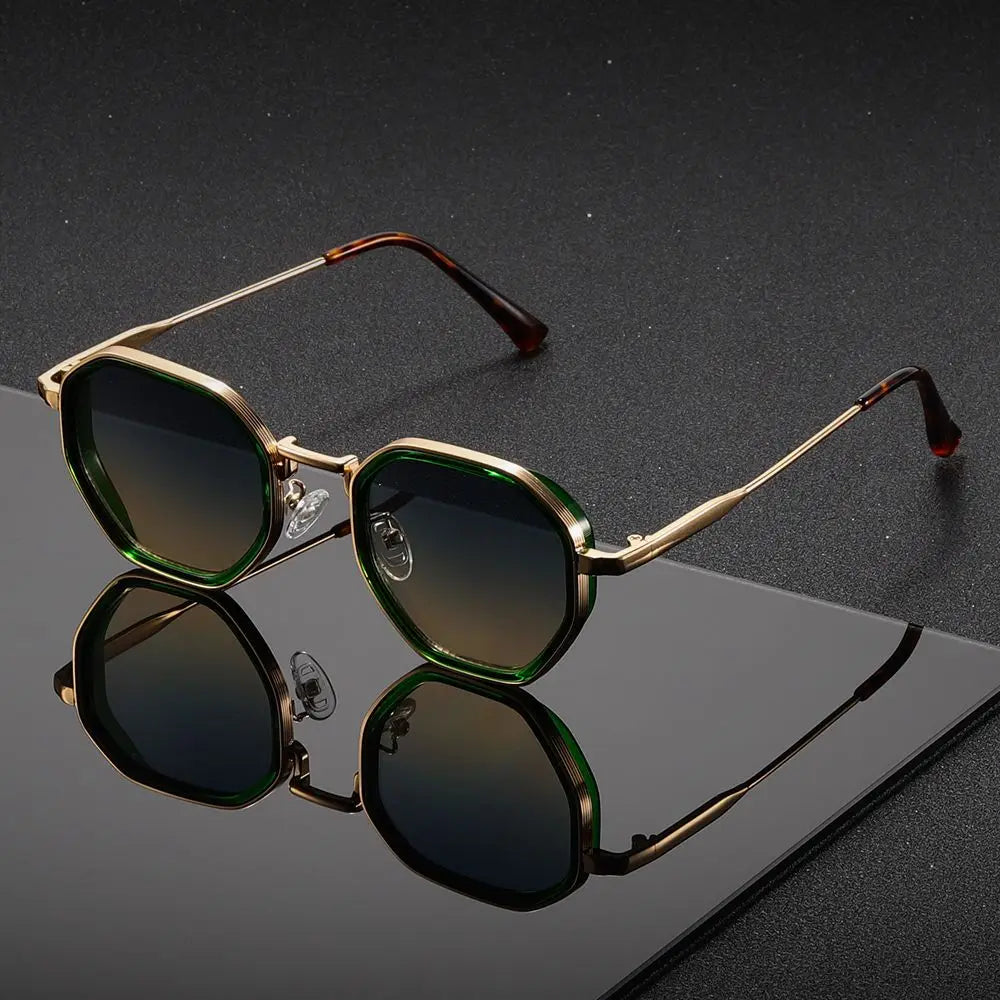 1 Pair Unisex Round Metal Fashionable Sunglasses Vintage Irregular punk Man Sun Glasses  Classic UV400 Male Female Eyeglasses