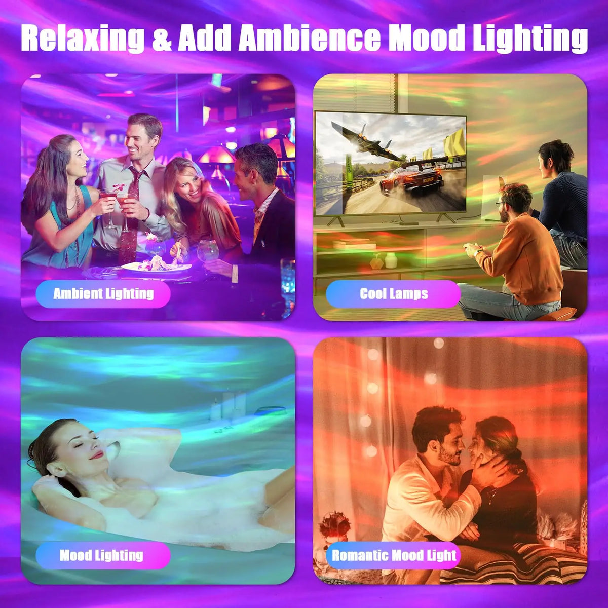 Starry Sky Projector Light 16 Colors LED Night Light Remote Auto Rotate USB Powered Home Room Party Decor Northern Ambient Light