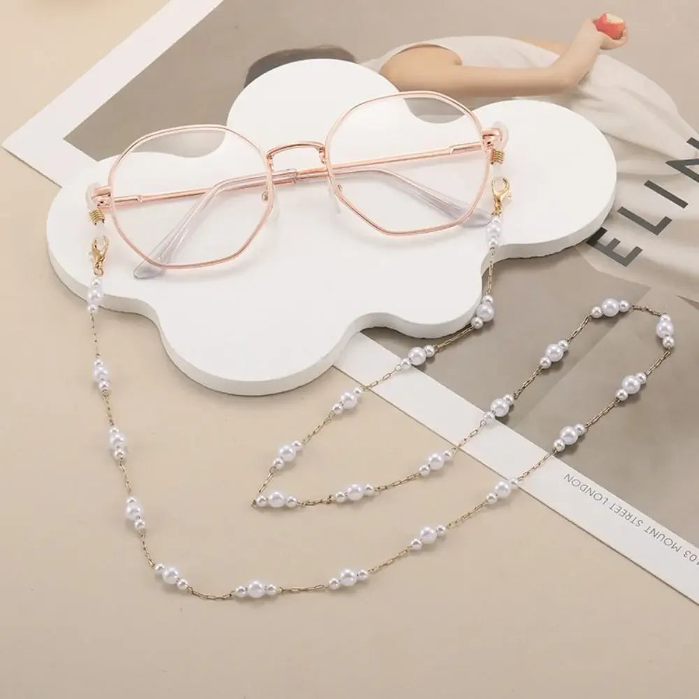 Vintage Beads Glasses Chain Jewelry Lanyard Elegant Crystal Glasses Chain Copper Bohemian Mask Chain Women