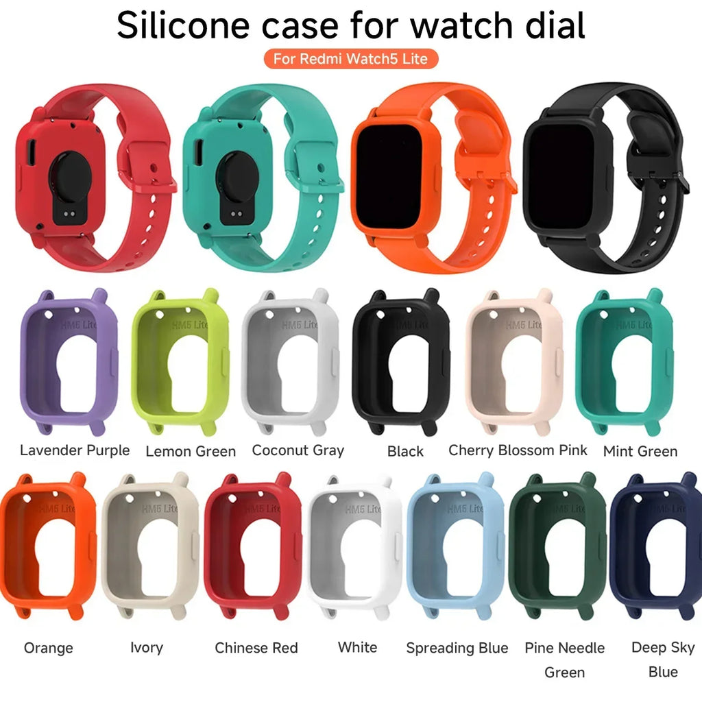 Watch Case For Redmi Watch 5 Active Watch Decoration Soft Silicone Cover for Redmi Watch 5 Lite Anti Scratch Protective Shell
