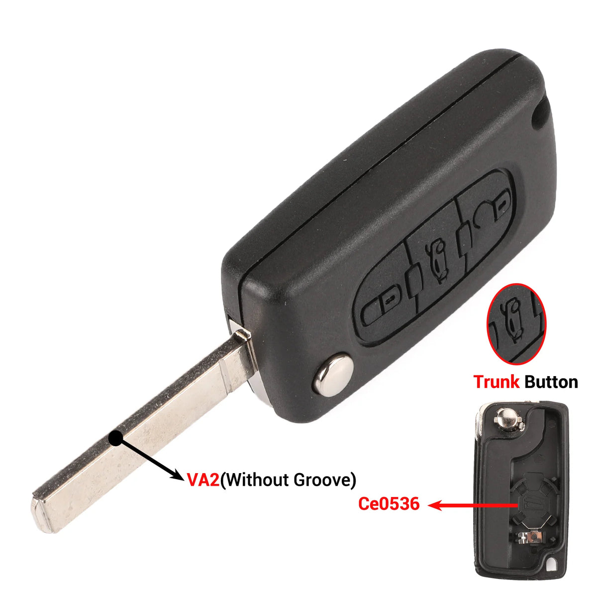 Jingyuqin 2/3 Buttons for Peugeot 207 307 308 407 607 807 For Citroen C2 C3 C4 C5 C6 Auto Remote key Case Va2/Hu83 CE0523 CE0536