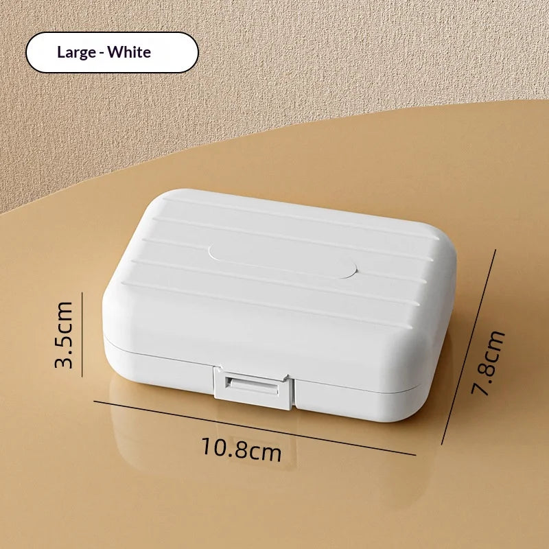 7 Grids Compact Mini Pill Case Double Sealed Medicine Container Weekly Split Lockable Drug Storage Daily Pill Organizer