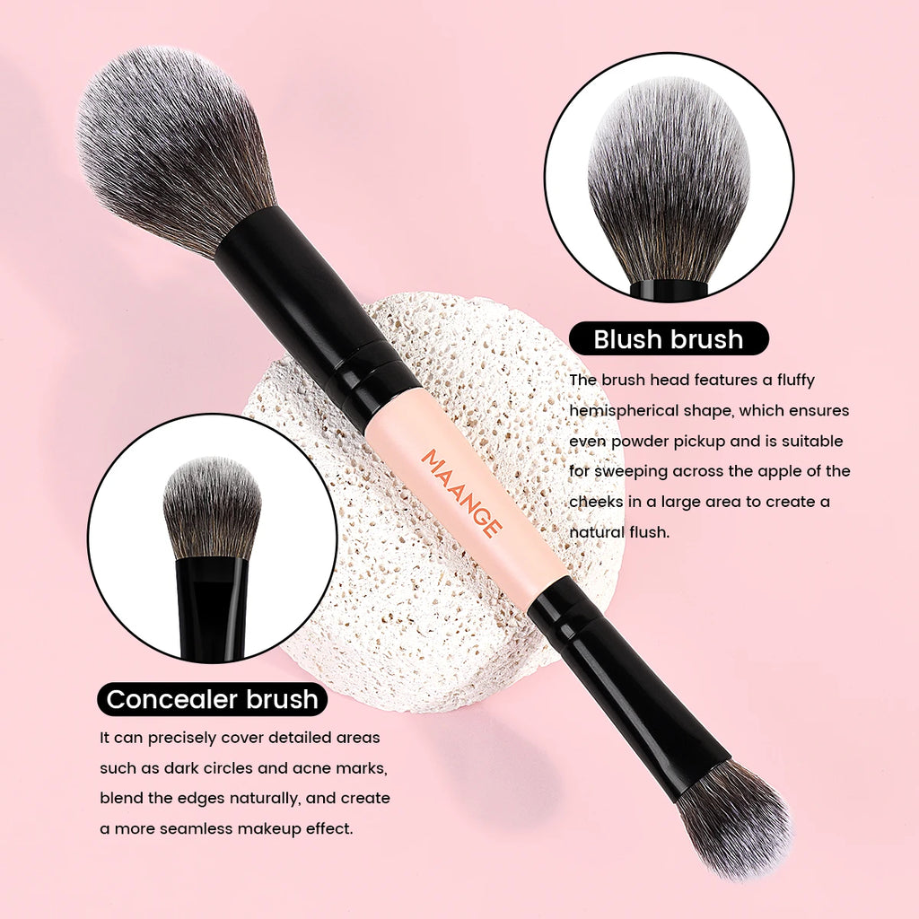MAANGE 11pcs Makeup Brushes with Storage Bag Multi-purpose Facial Brush Powder Brush Powder Blusher Brush Eye Detail Brushes