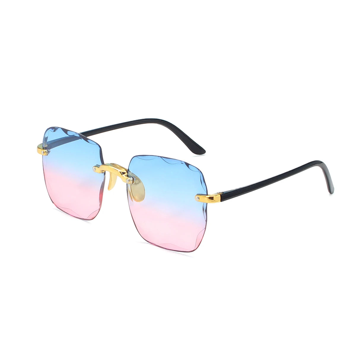 New Rimless Women's Sunglasses Fashion Gradient Lenses Sun Glasses Lady Vintage Pc Legs Classic Designer Shades Sunglasses