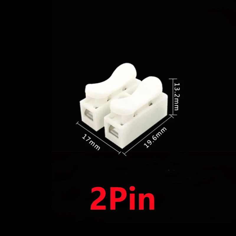 5PCS-30PCS 1/2/3P CH-1 CH-2 CH-3 Spring Wire Quick Connector Electrical Crimp Terminals Block Splice Cable Clamp Fit Led Strips