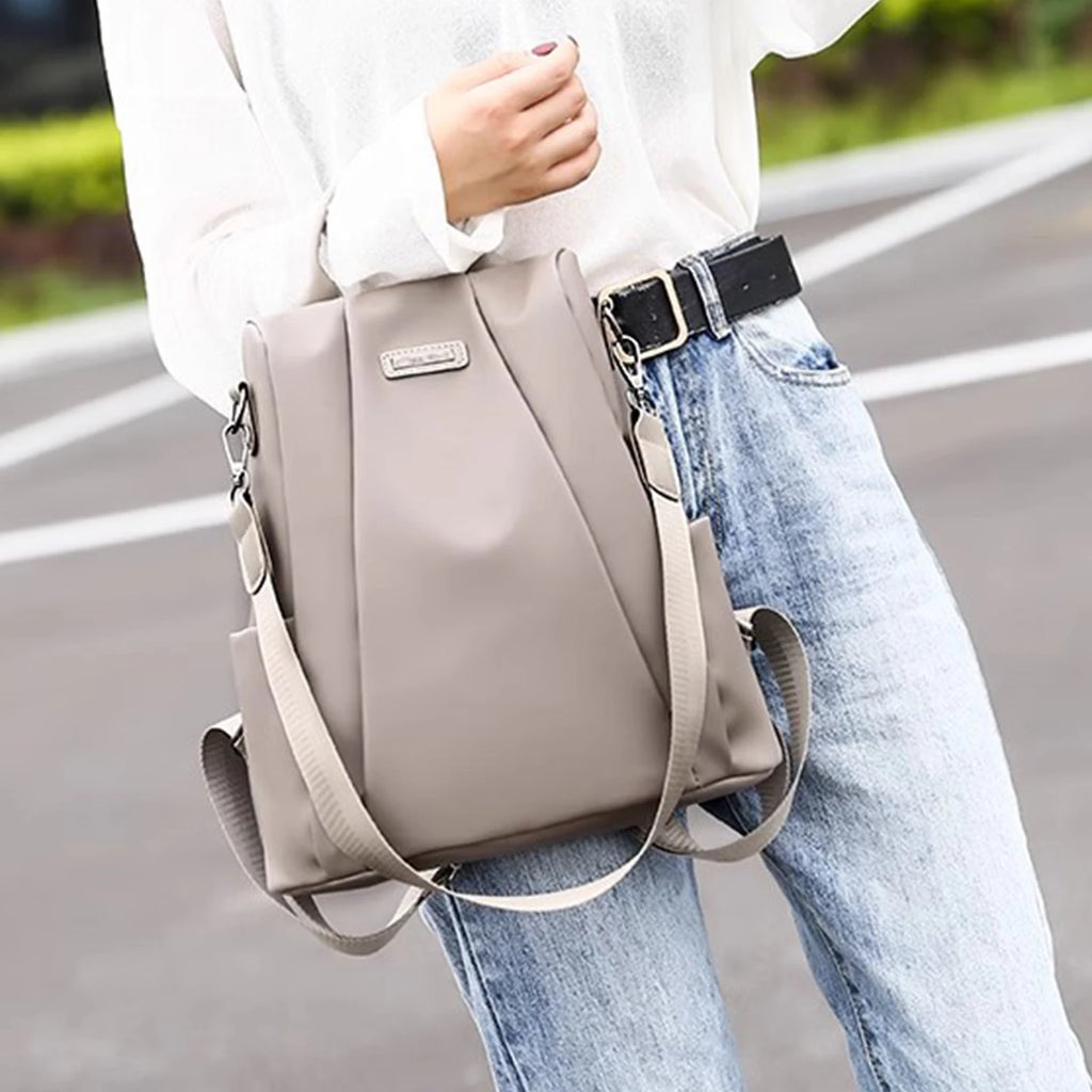 Luxury Women Backpack Casual Black/Khaki/Rose Red School Bag for Girls Detachable Strap Travel Shoulder Bag Mochila Rucksack