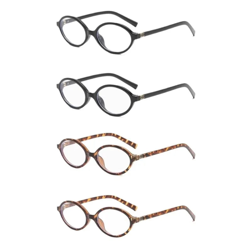 Y2K Oval Anti Blue Light Blocking Glasses Women's Clear Anti Radiation Filter Glasses Anti Radiation Eyeglass