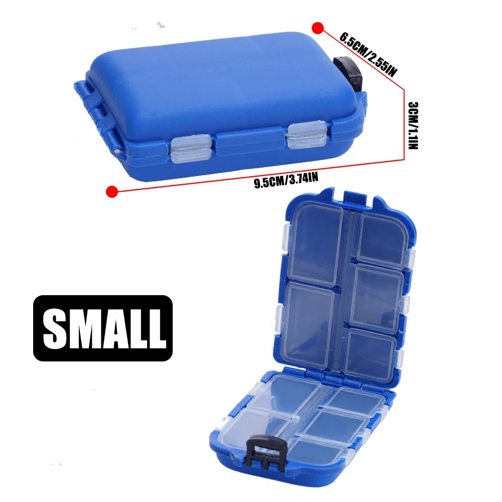 Fishing Tackle Bait Storage Boxes, Portable Double-Sided Lure Hook Organizer, Mini Utility Lures Fishing Box