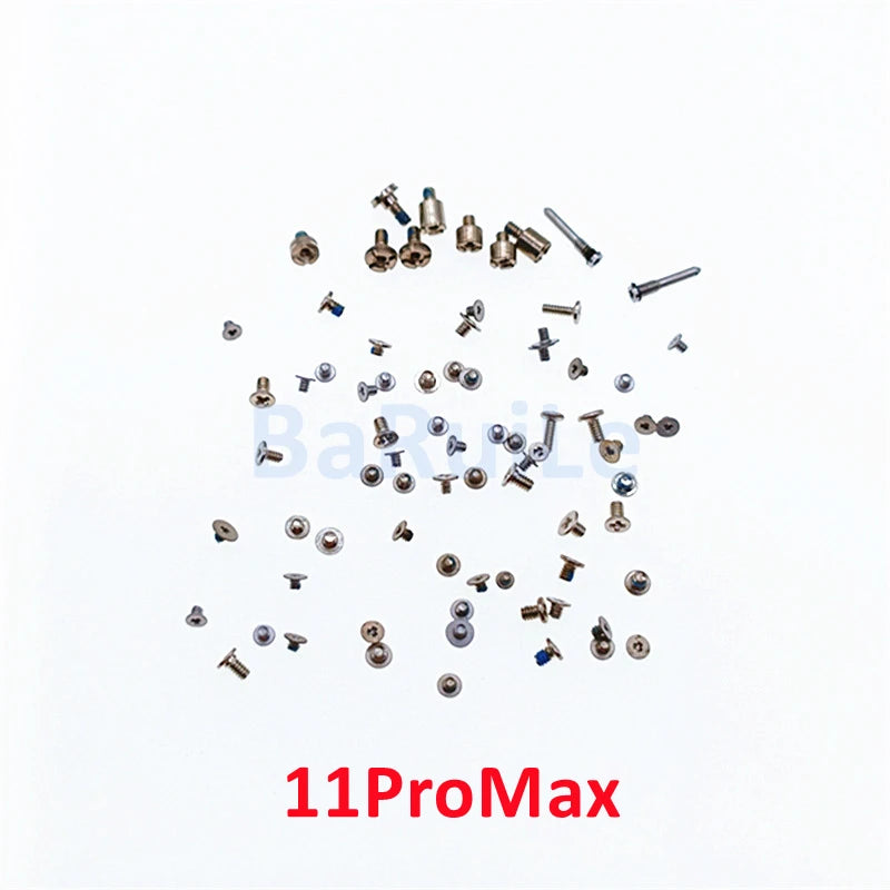 1set Complete Full Screws Set Kit for iPhone 11 12 Pro Max 13 Mini 14 15 Plus with Bottom Screw Battery Plate Screw