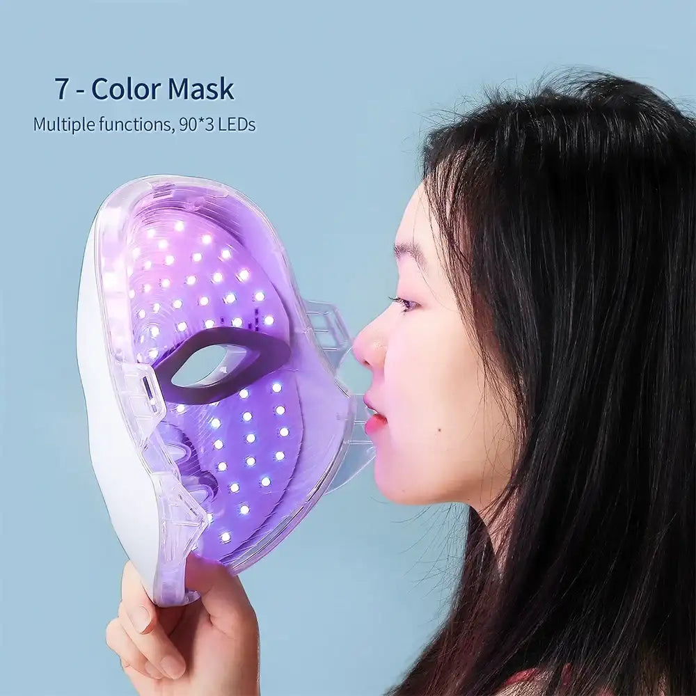 Rechargeable 7-Color Wireless LED Face Mask