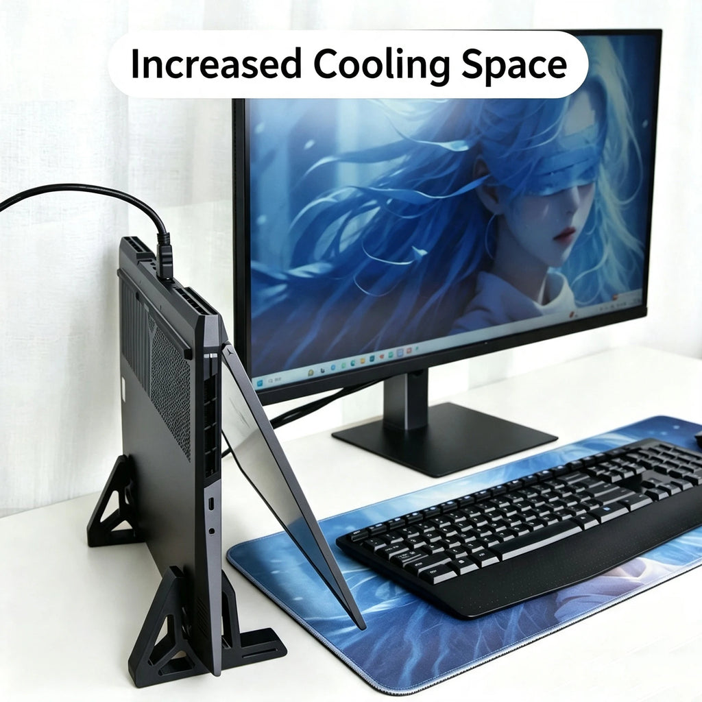 Laptop Vertical Stand Dual‑Use Desktop Holder With Anti‑Slip Strip For Laptop Tablet Phone Space‑Saving Upright Support Bracket