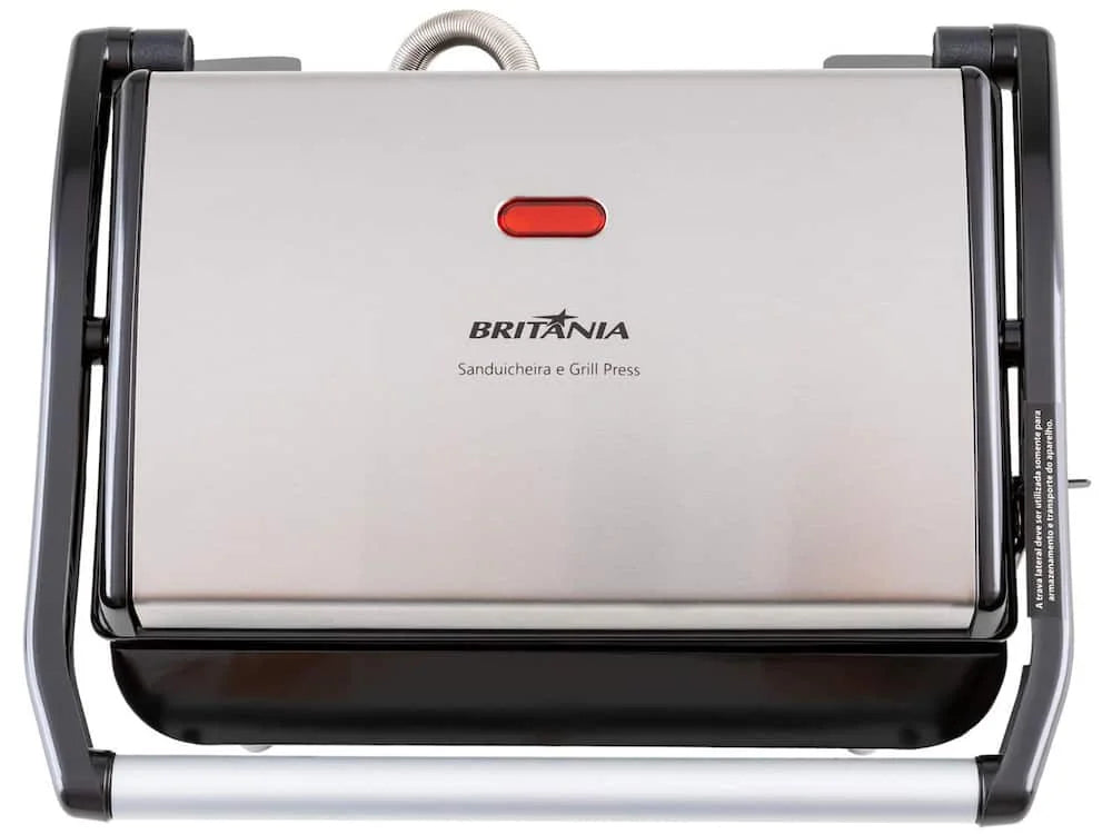 Britânia Press BGR27I 2-in-1 Sandwich Maker/Grill, Silver, 850W - 110V