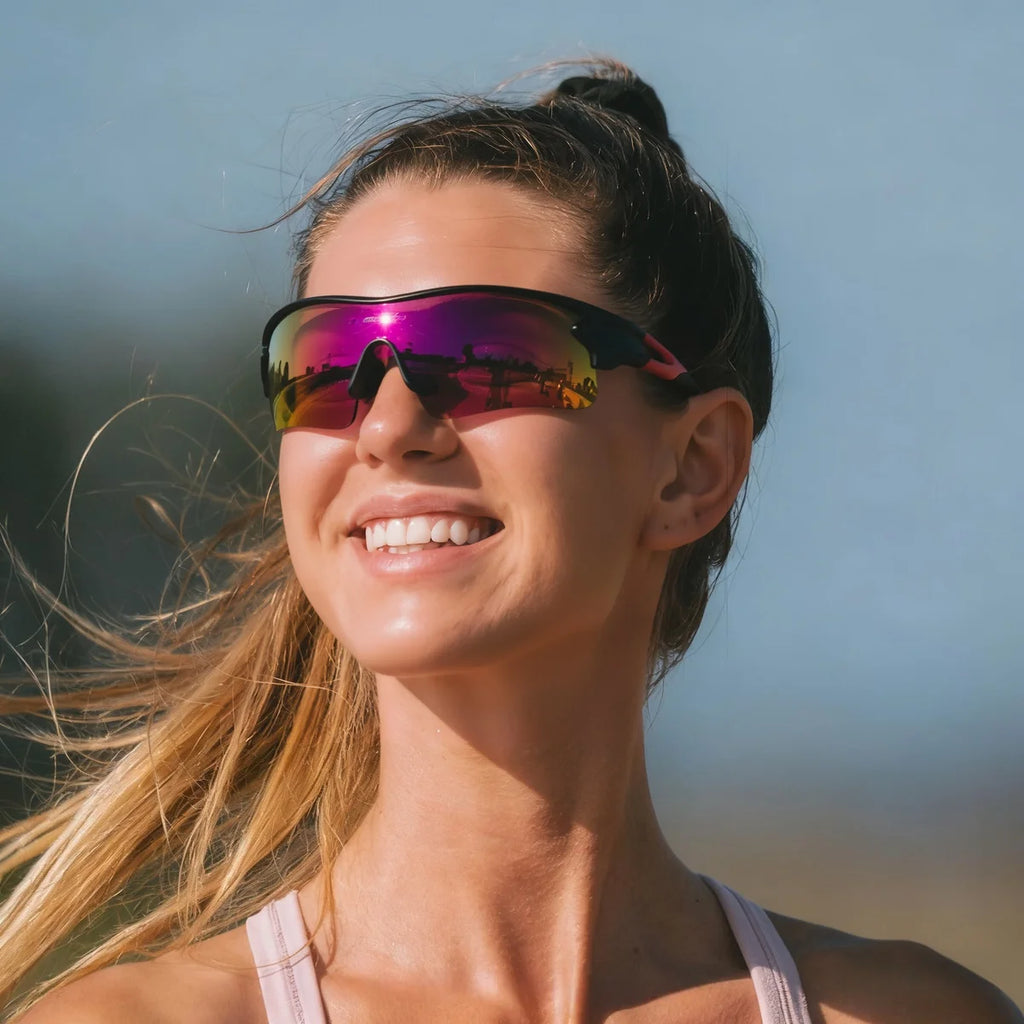 New Fashion Colorful Sports Sunglasses - One-Piece Wraparound Lens, UV400 for Running, Cycling & Outdoor