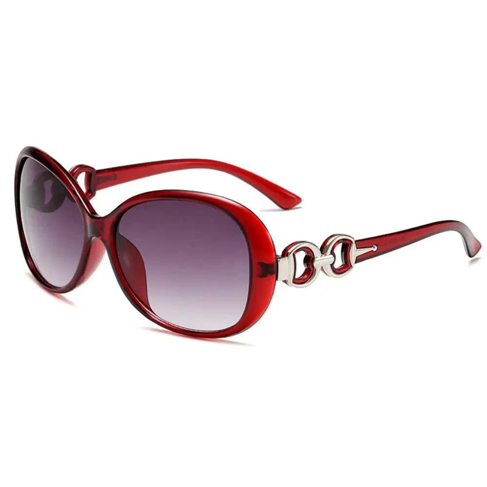 Korean Retro Sunglasses Big Frame Eyewear Travel Accessories Driving Glasses Sun-Protective Black Shades Glasses for Women
