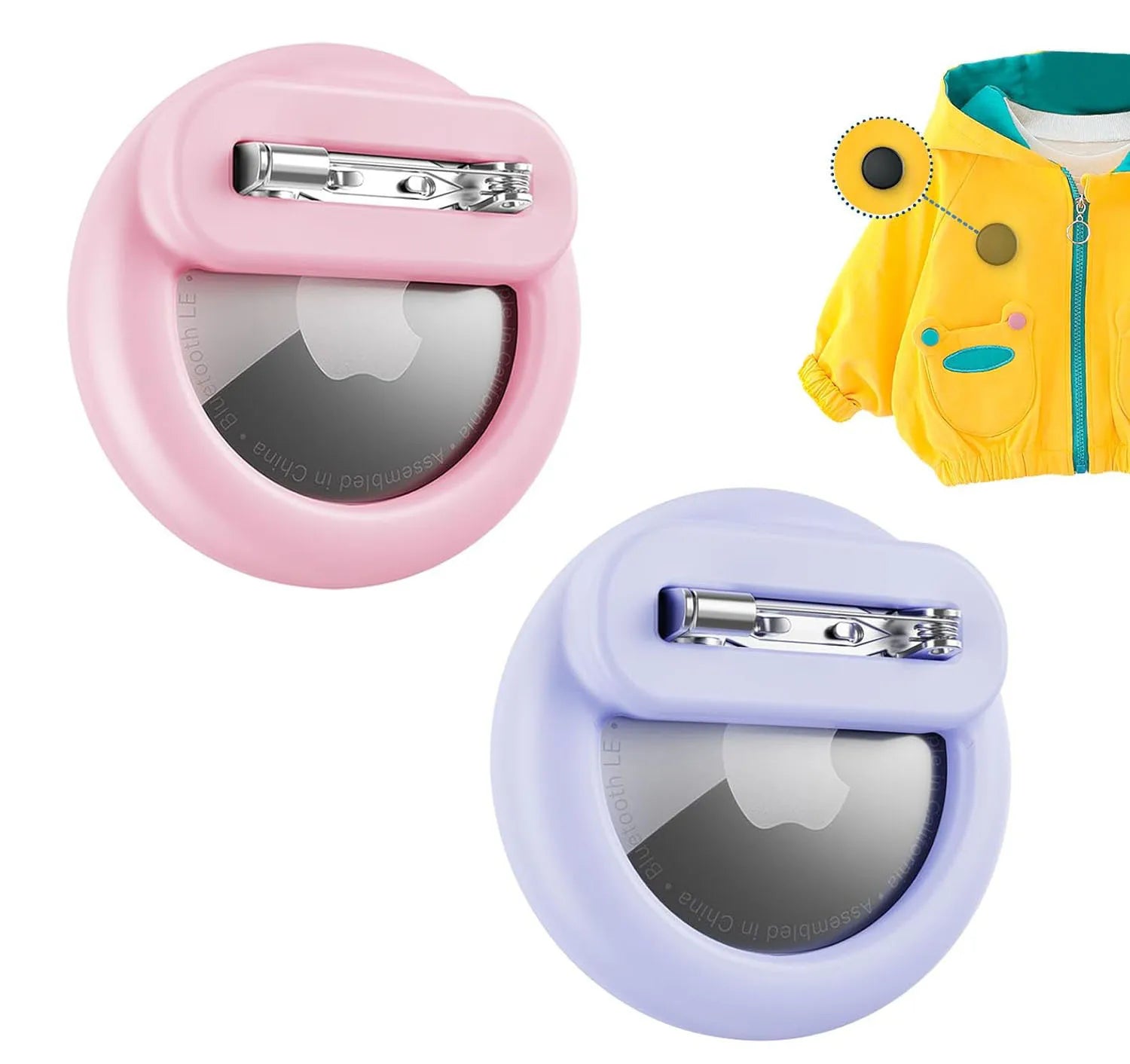 Silicone Airtag Holder for Kids with Safety Pins AirTag GPS Tracker Case for Children Elderly Hidden Inside Clothes Shoe Backpac