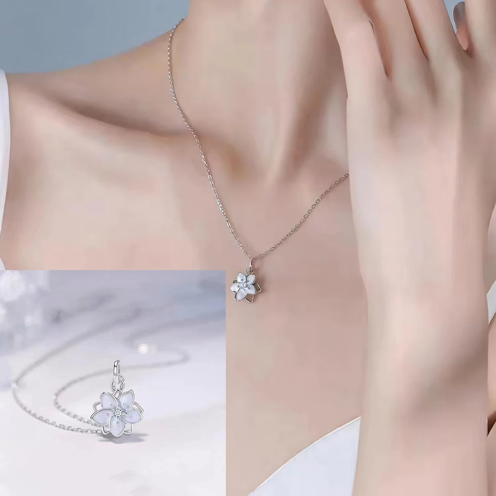 S925 Sterling Silver Necklaces For Women Simple Chain Fashion Minimalist Pendant Necklaces Adjustbale Necklace Birthday Gift